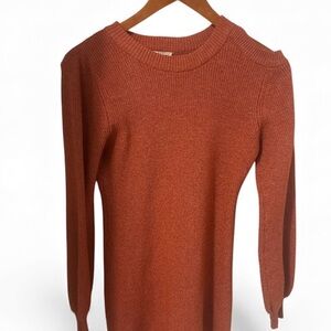 Habitual Long Sleeve Cut Out Shoulder Sweater Burnt Orange Women’s Size 14